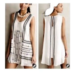 Anthropologie Tracy Reese Plenty Sequin Embroidery Boho Dress size S